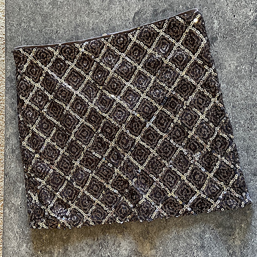 Jacquard Sequin Mini Skirt Size Small